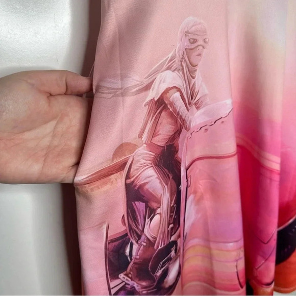 WeLoveFine by Goldie Star Wars Rebel Scuba Sleeveless Hooded Dress Size Small - Picture 4 of 12